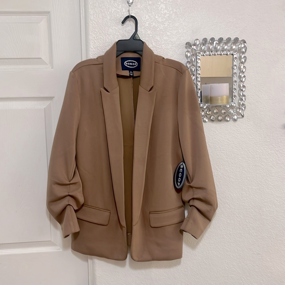 NWT Scrunch Sleeve Blazer SZ XL